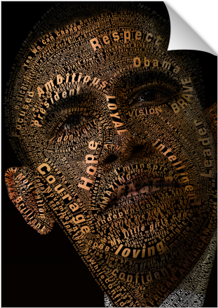 Barack Obama Typeface - Typeface Art (674x516), Png Download