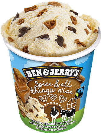 Spice & All Things N'ice Pint - Ben And Jerry's All Things N Ice (374x479), Png Download