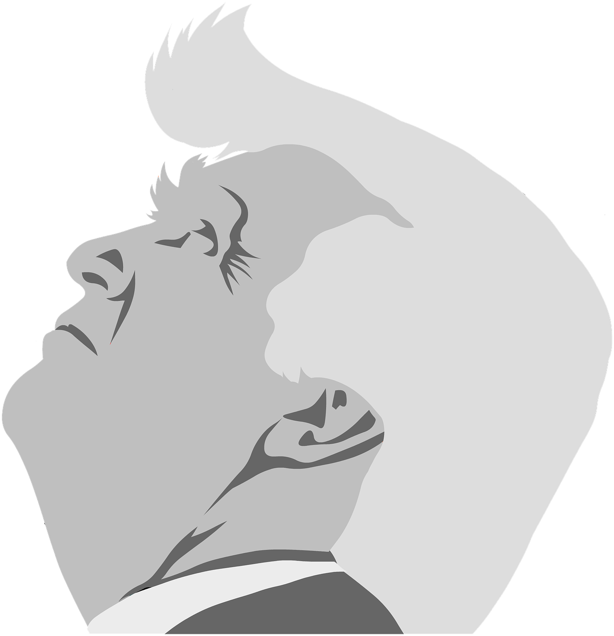 Caught Lyin' Again, Blames Fake News And Obama - Cartoon Trump Head Black And White Transparent (1235x1280), Png Download