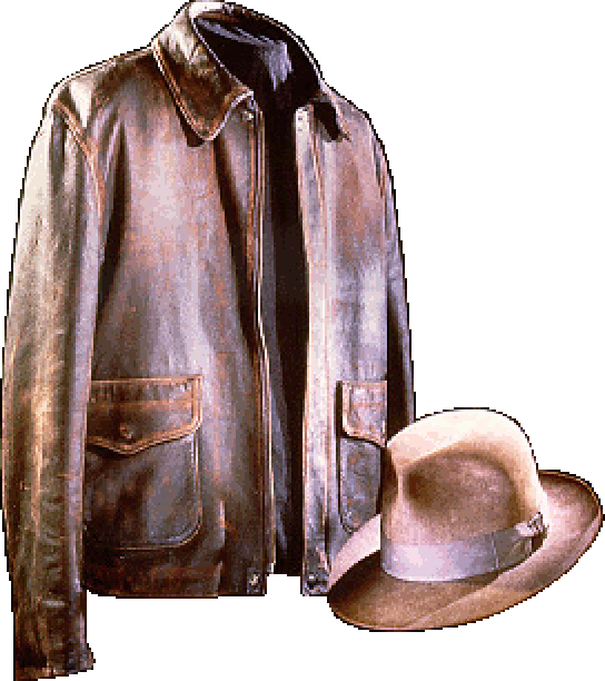 Genuine Smithsonian Leather Jacket And Fedora Worn - Disneyland Indiana Jones Jacket (544x612), Png Download
