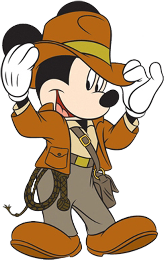 Indiana Jones - Mickey Safari (325x516), Png Download