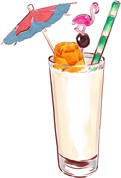 Pina Colada - Classic Cocktail (408x600), Png Download