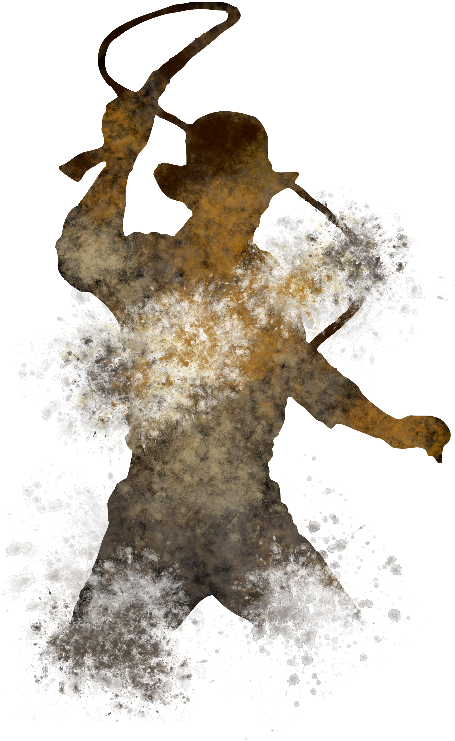 Indiana Jones Art - Indiana Jones Silhouette (565x800), Png Download
