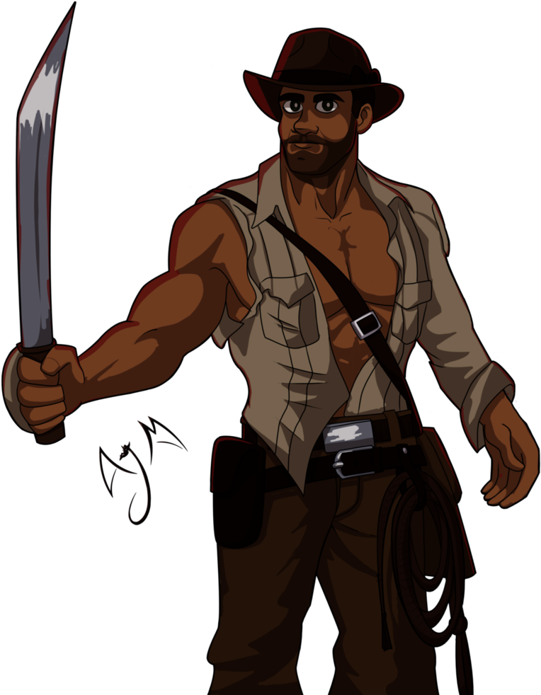 H For Henry 'indiana' Jones Jr - Illustration (792x1008), Png Download
