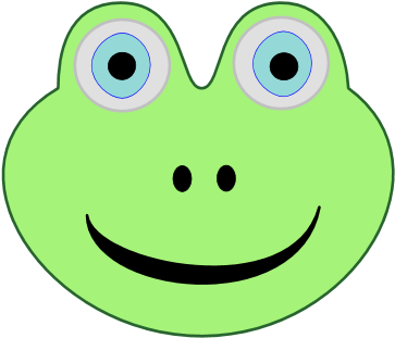 Sad - Face Frog Clipart (390x343), Png Download