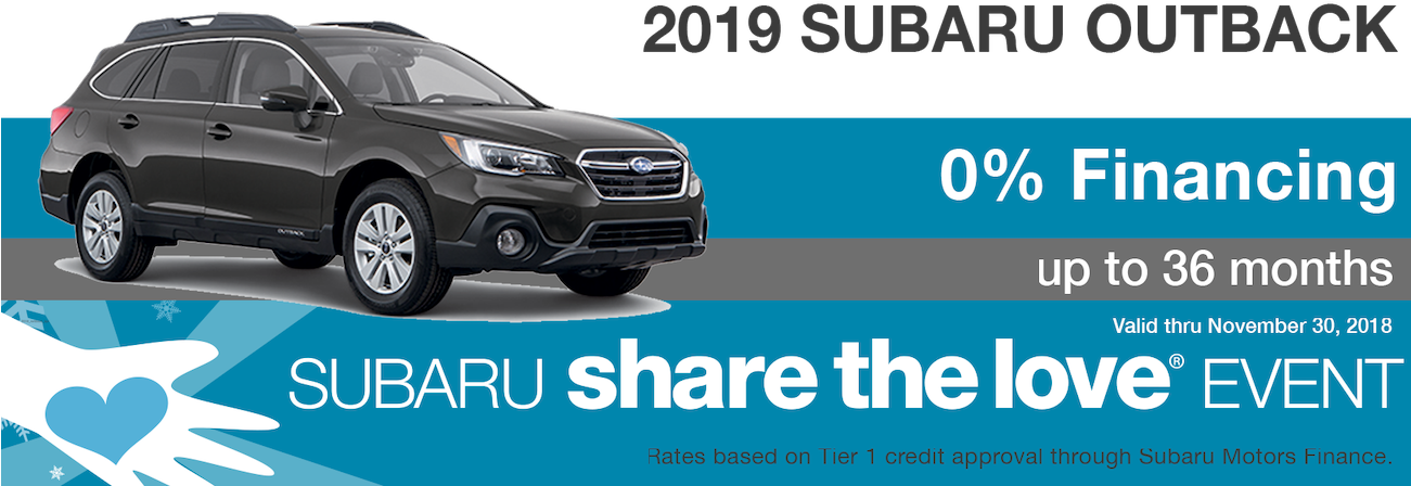 Our Low Outback Financing Rates - Compact Sport Utility Vehicle (1300x488), Png Download