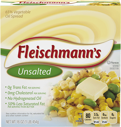 Unsalted - Stick - Fleischmann's Margarine, Unsalted - 16 Oz Box (500x500), Png Download