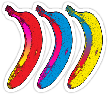 Tumblr Popart Art Pop Banana Bananas Platano Platanos - Pop Art Png (375x360), Png Download