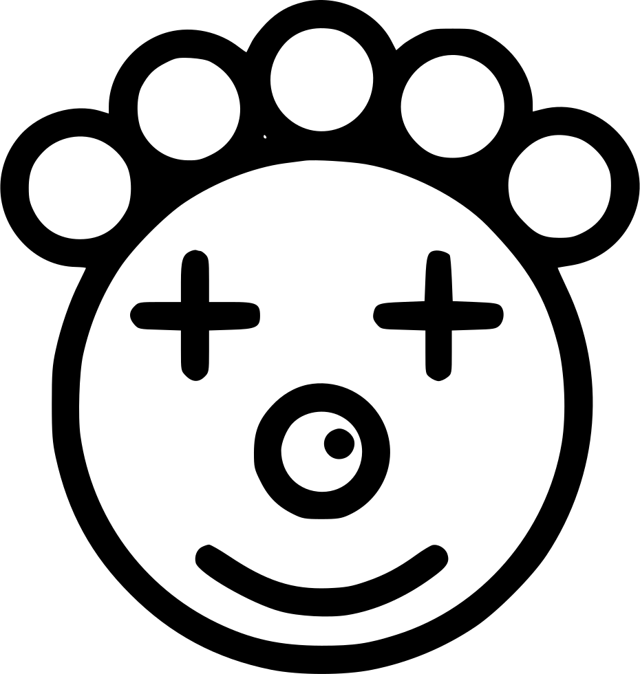 Clown Face - - Glasses (930x980), Png Download