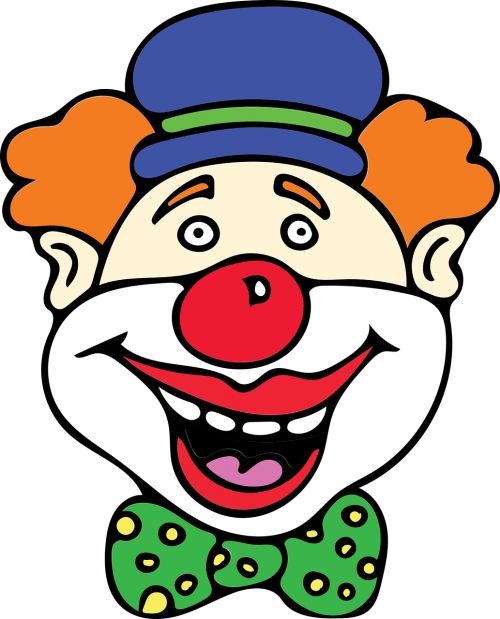 Clown,red Vector Graphics - Clown Mit Roter Nase (500x619), Png Download