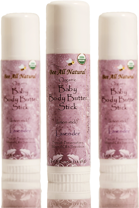 The Bee All Natural Baby Body Butter Stick - Cosmetics (698x900), Png Download