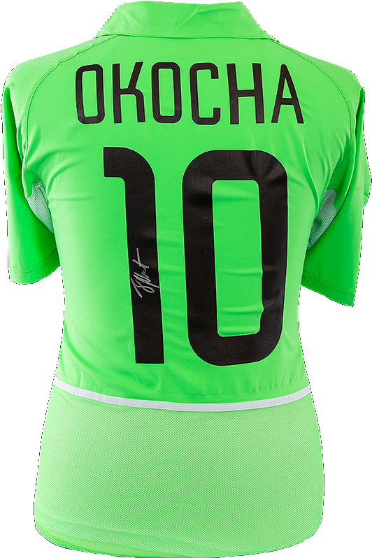Maillot Domicile Nigéria 2002 Dédicacé Par <b>jay-jay - Jay-jay Okocha (870x890), Png Download