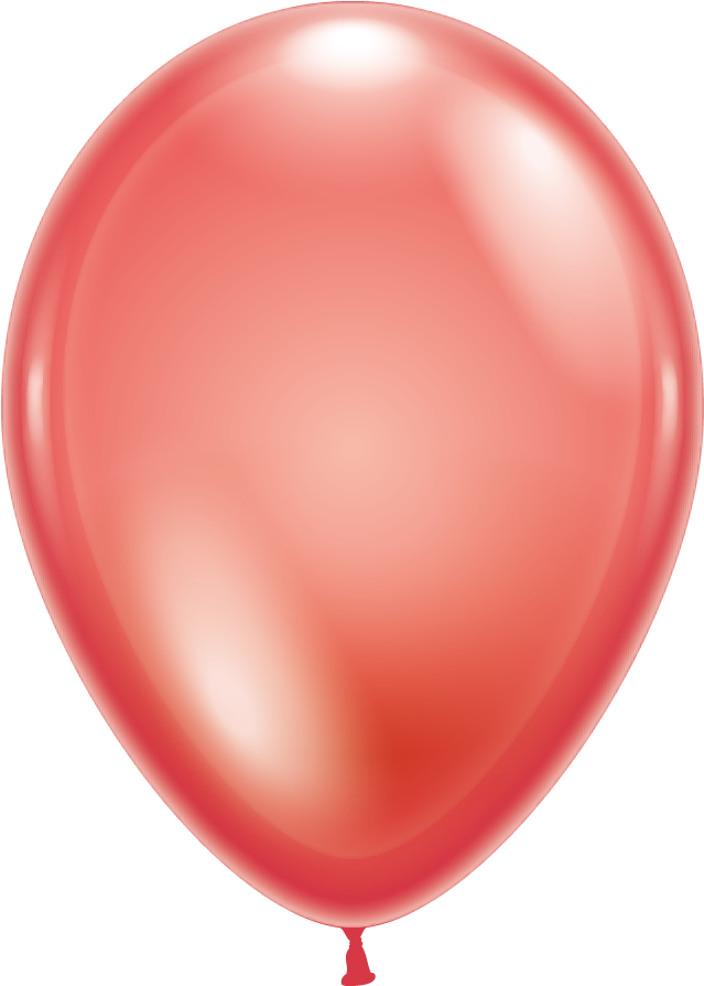 100 Balloons Crystal Light Red - Peach Balloon Clipart (652x907), Png Download