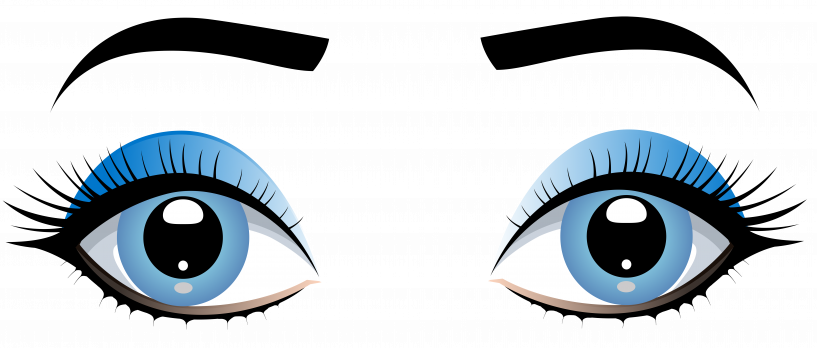 Banner Free Blue Female Eyes With Png Clipart Jokingart - Clip Art Eyes (817x348), Png Download