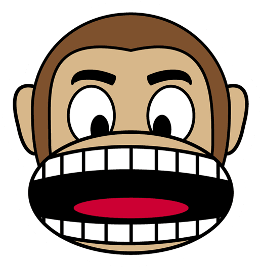 Monkey Angry Sticker - Monkeys Angry Face Cartoon (528x528), Png Download