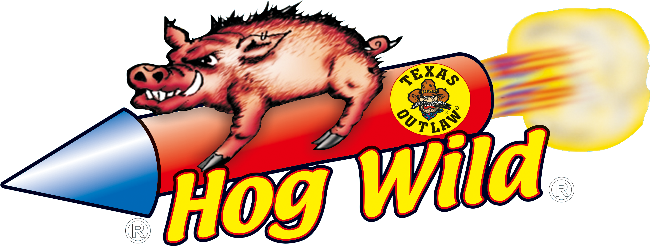Hog Wild Fireworks Logo - Hog Wild Fireworks (2952x1535), Png Download