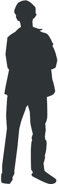 Outline, Man, Silhouette, Person, Human, Standing - Silueta Persona De Pie (320x640), Png Download