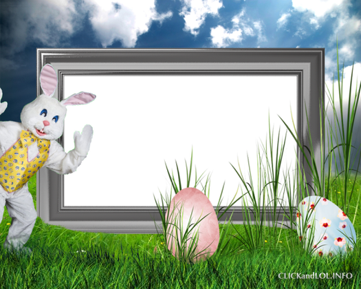 Easter Frame Png - Green Grass Blue Sky Art Pendant, Grass Necklace, Grass (525x420), Png Download