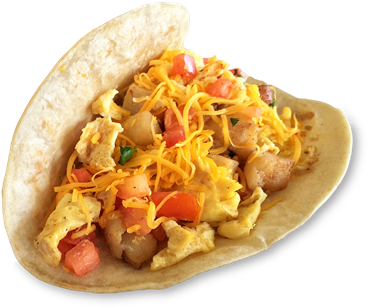 Breakfast Taco - Tacos Top View Png (640x480), Png Download