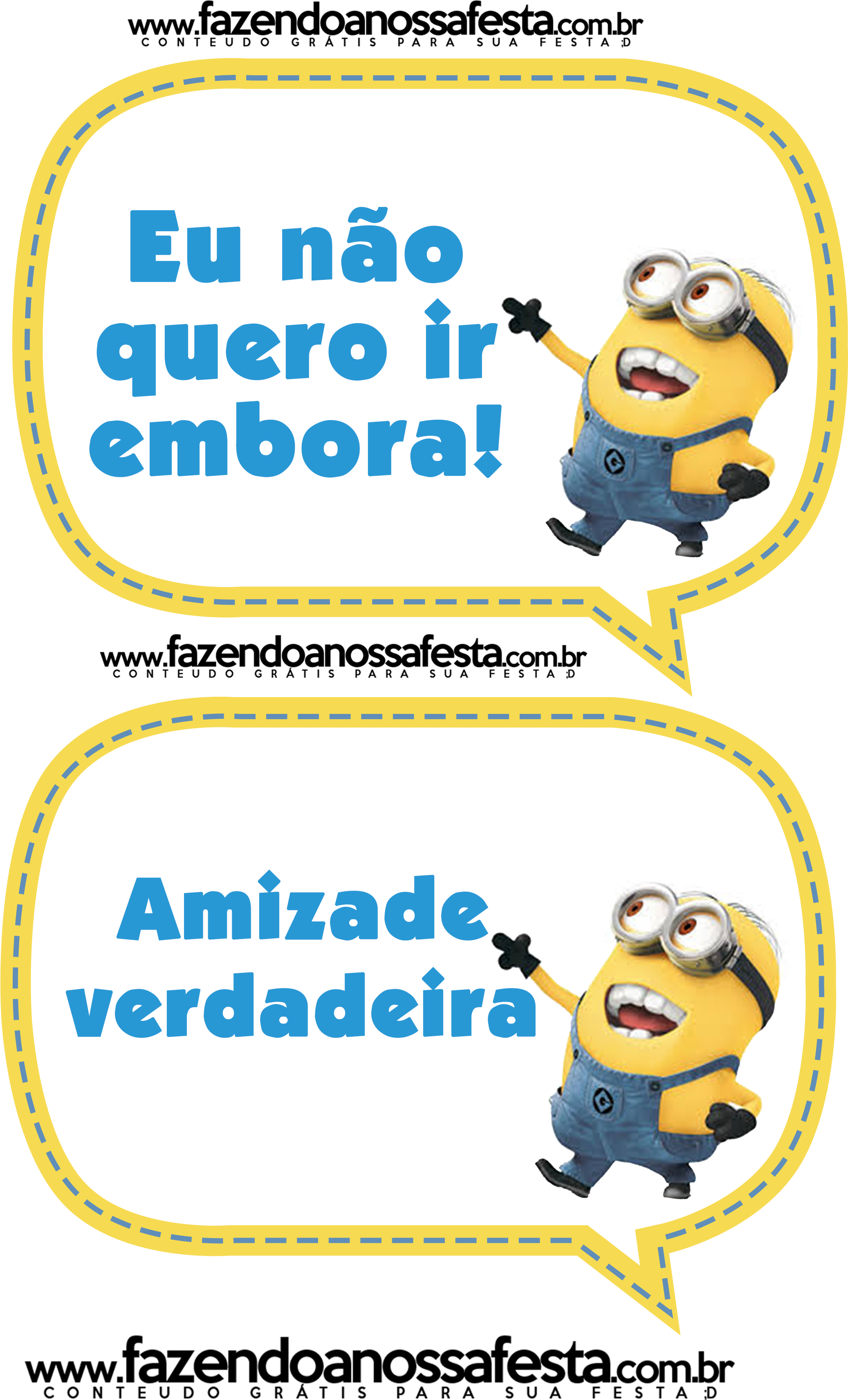 Plaquinhas Divertidas Dos Minions - Plaquinhas De Aniversario Dos Minions (2480x3508), Png Download