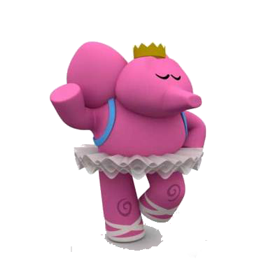 Go To Source - Elefante Rosa De Pocoyo (400x400), Png Download