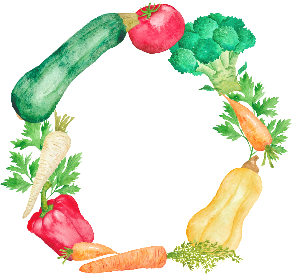 Colorful Hand Drawn Cartoon Vegetable Kitchen Transparent - Vegetable (1024x1228), Png Download