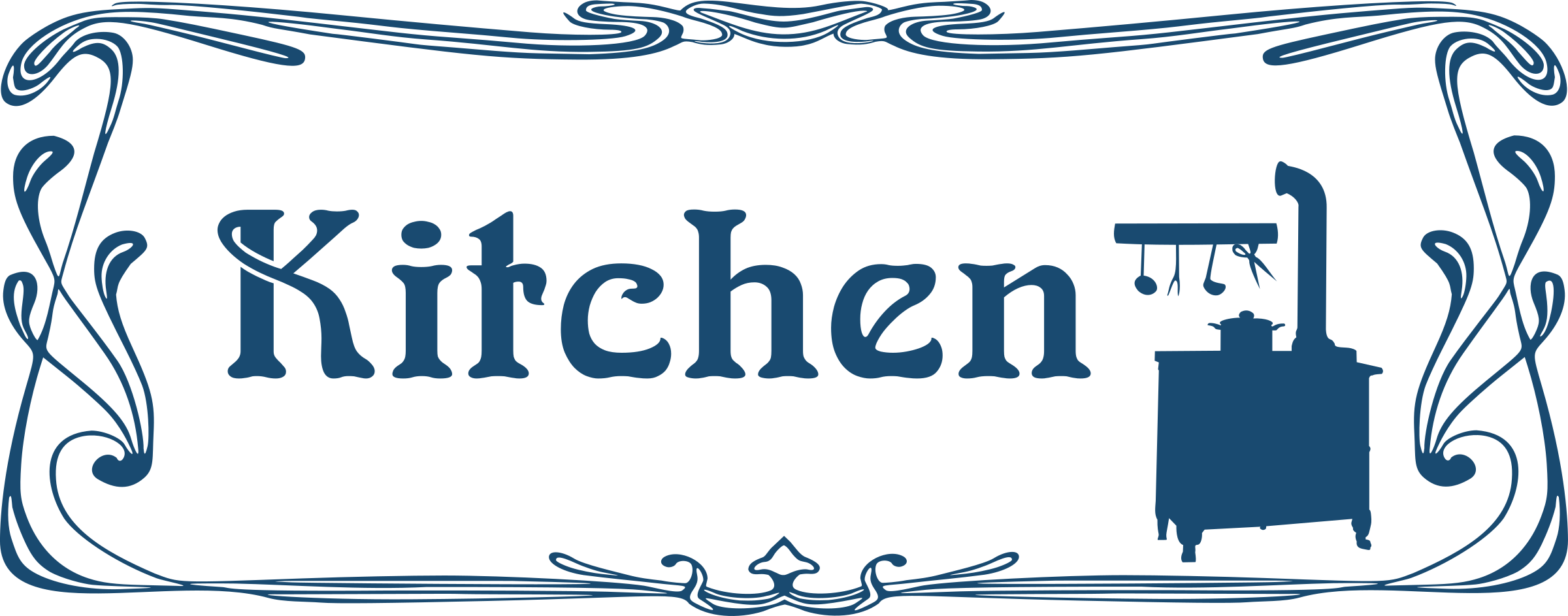 This Free Icons Png Design Of Kitchen Door Sign (2400x943), Png Download