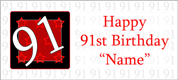 Click For Larger Picture Of Personalized 91 Year Old - Happy Birthday 89 Year Old (576x576), Png Download
