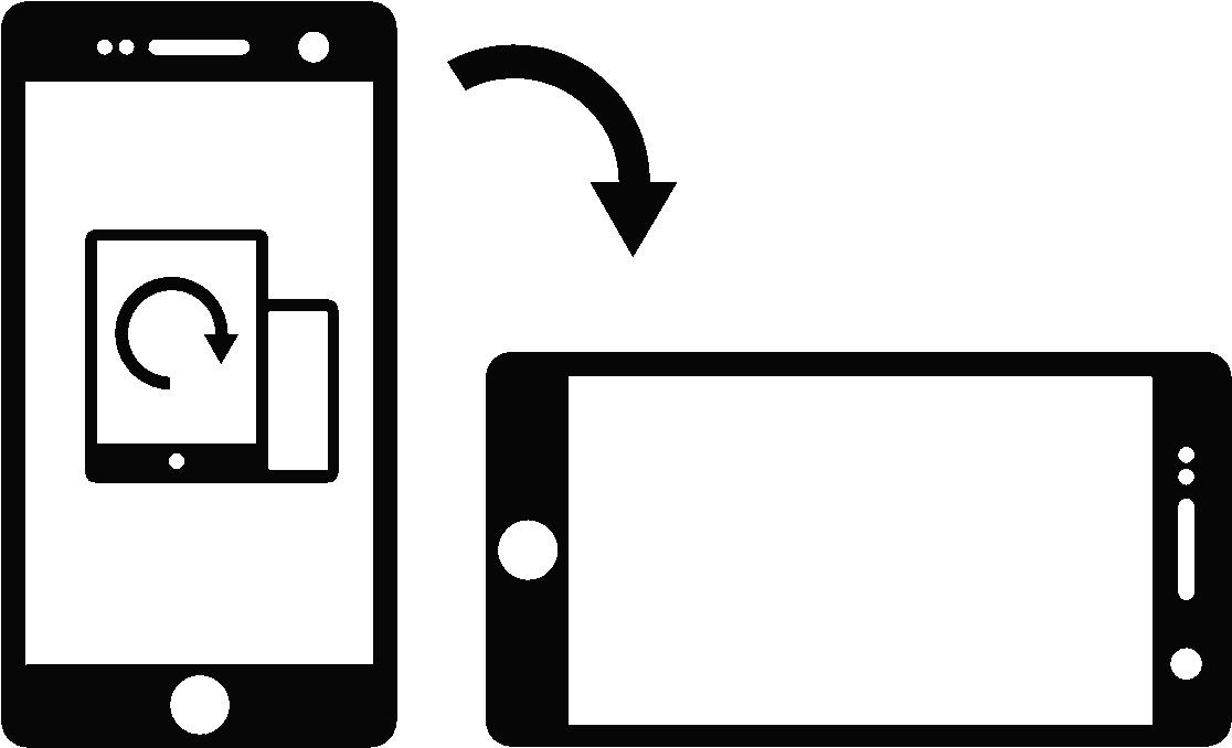 Rotate To Landscape For Best Experience - Mobile Phone (1300x800), Png Download