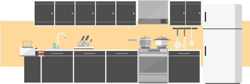 Image - Kitchen (800x303), Png Download