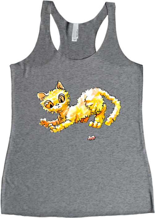 Cat & Mouse Racerback Tank - Active Tank (852x762), Png Download