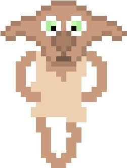 Dobby - Pixel Art (370x420), Png Download