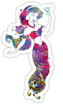 Jasmine Disney Princess Watercolor - Princess Jasmine (375x360), Png Download