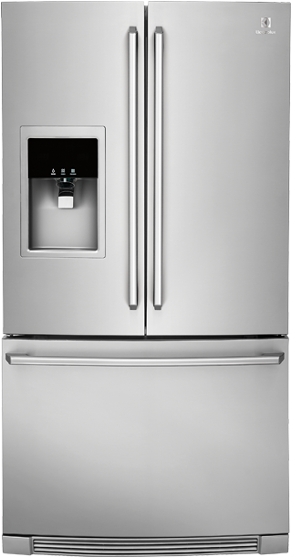 Counter Depth French Door Refrigerator With Wave Touch® - Refrigerator Electrolux (632x650), Png Download