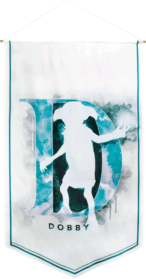 Dobby Watercolour Satin Banner - Watercolor Painting (473x900), Png Download