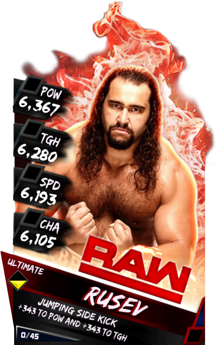 Supercard Rusev Wrestlemania Mitb 8446 Supercard Rusev - Wwe Supercard Ultimate Bayley (733x1158), Png Download