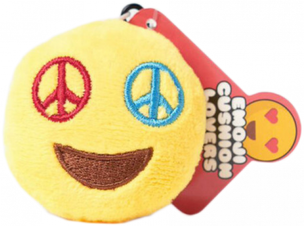 Emoji Keyring - Peace - Love Bomb Cushions 0047 \peace\ Emoji Cushion Keyring (736x460), Png Download