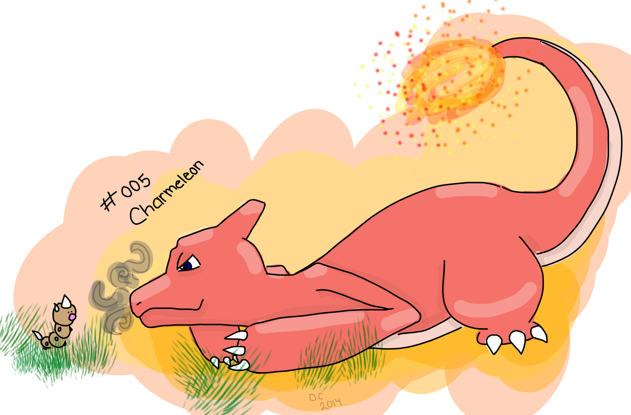 005 - Charmeleon (2048x1346), Png Download