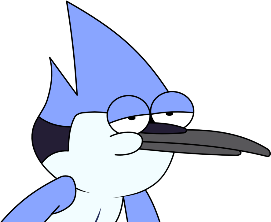 Regular Show Mordecai Face (1024x731), Png Download