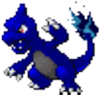 Tranquil Charmeleon - Project Pokemon Aura Black And Blue Charizard (420x420), Png Download