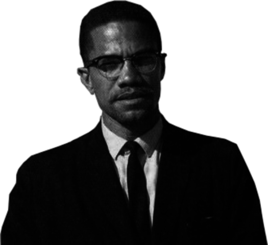 Released From Prison - Malcolm X (525x480), Png Download