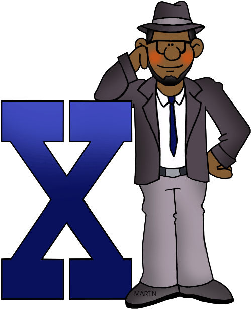 Malcolm X - Philip Martin Clipart British History (527x648), Png Download
