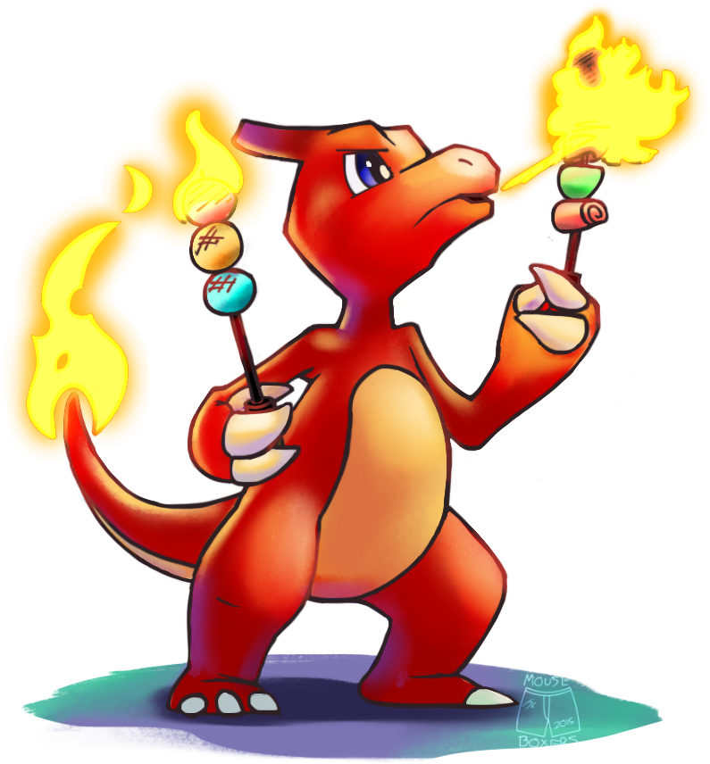005 Charmeleon - Cartoon (1024x1024), Png Download