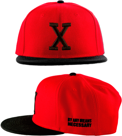 Retro Malcolm X Snapback - Red Hat Malcolm X (480x477), Png Download