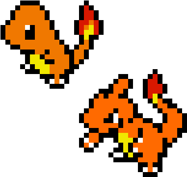 Charmander E Charmeleon - Pokemon Pixel Art Charmeleon (420x420), Png Download