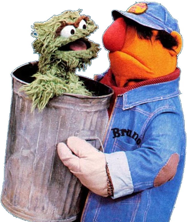 Bruno - Oscar The Grouch Moving (670x776), Png Download