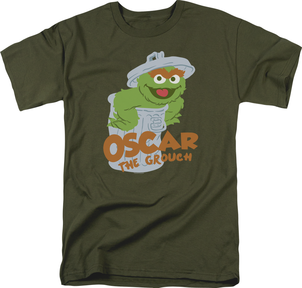 Download Oscar The Grouch Sesame Street Tshirt Cartoon Transparent