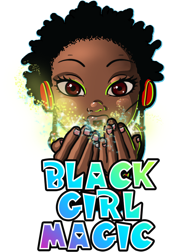 Meet The Squad - Black Girl Magic Cartoon (924x1060), Png Download