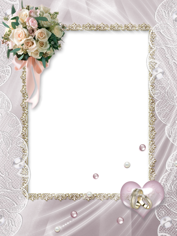 Beautiful Soft Transparent Weddings - Wedding Picture Frame Transparent (600x800), Png Download