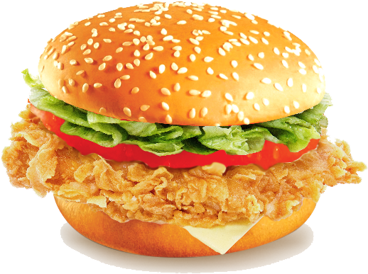 Food Png Hd Transparent Food Hd - Zinger Burger Png (556x448), Png Download